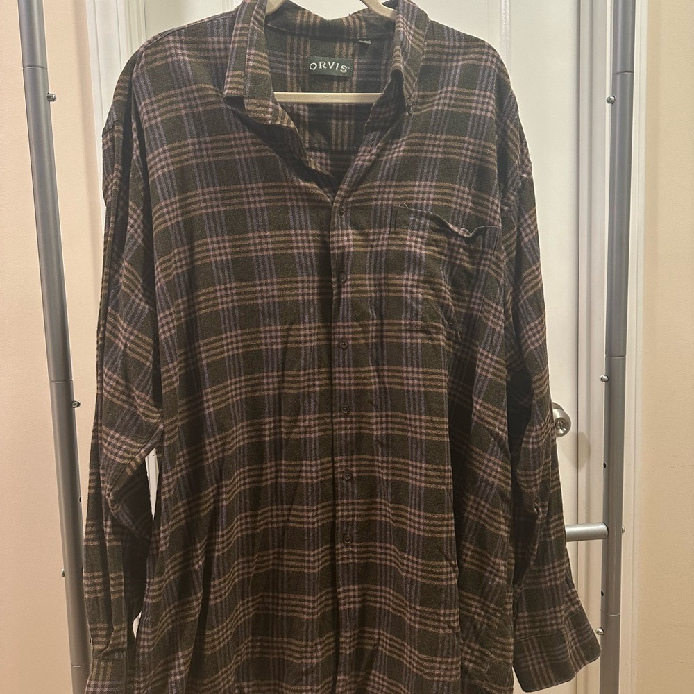 Orvis Plaid Button-Up Shirt